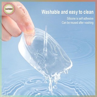 SAFENH 1 Cặp Gel Silicon Tăng Chiều Cao Đế Nâng Gót Chân Đế Giày Bảo Vệ Chăm Sóc Chân Đệm Đàn Hồi Hỗ Trợ Vòm Unisex VN