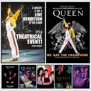 Q-Queen Band Âm Nhạc Poster HD Áp Phích Cho Gia Đình Phòng Khách Thanh Trang Trí Văn Phòng Dính Chống Thấm Nước