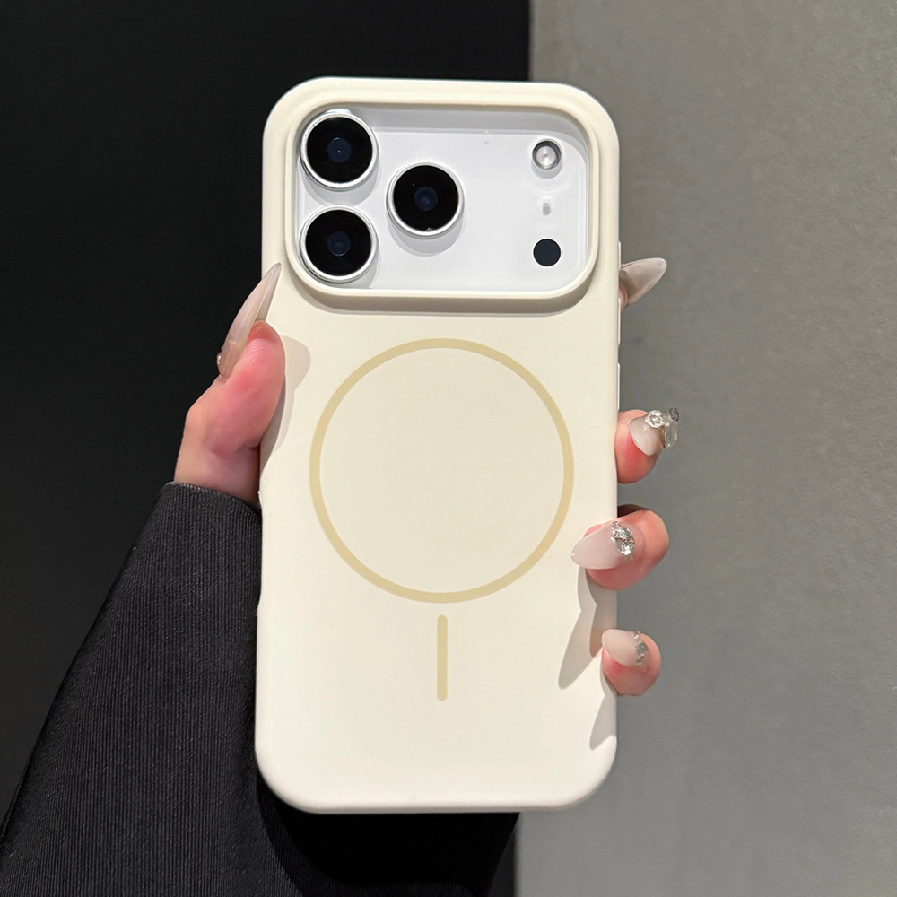 Ốp điện thoại silicon lỏng màu mận từ tính cho iPhone 17 Pro Max 17 Air 16 Plus 15 14 13 12 11 Vỏ bảo vệ chống sốc