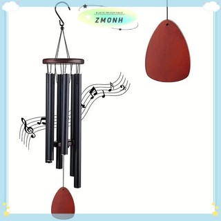 ZMONH Classic 26 Inch Ống Nhôm Chuông Gió Có Thẻ Gỗ Trang Trại Sân Vườn Ban Công Hành Lang Trang Trí