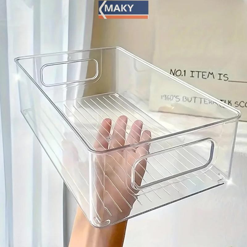 Onetimingcool Acrylic hộp đựng mỹ phẩm để bàn nhựa trong suốt cho ký túc xá, gia đình, mặt nạ da, tủ lạnh