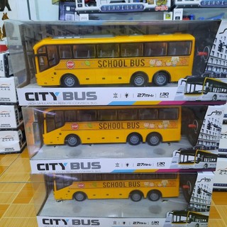 Xe Ô Tô School Bus Điều Khiển Từ Xa 27MHz – Mô Hình Bằng Nhựa, Có Đèn Sáng, Dùng Pin AA