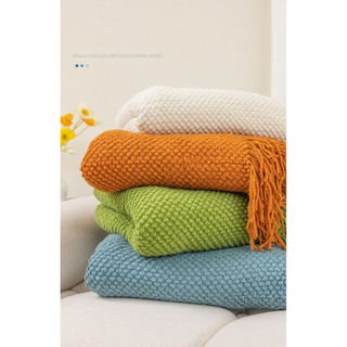 Phong Cách Bắc Âu Chăn Khăn Đa Năng Dùng Cho Đầu Giường, Sofa, Văn Phòng, Ngủ, Điều Hòa, Có Tua Rua