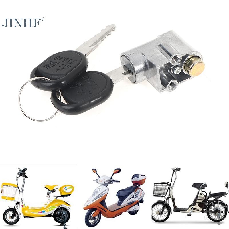 JINHF Khóa Pin và 2 Chìa - Phù hợp Xe Máy và Xe Đạp Điện