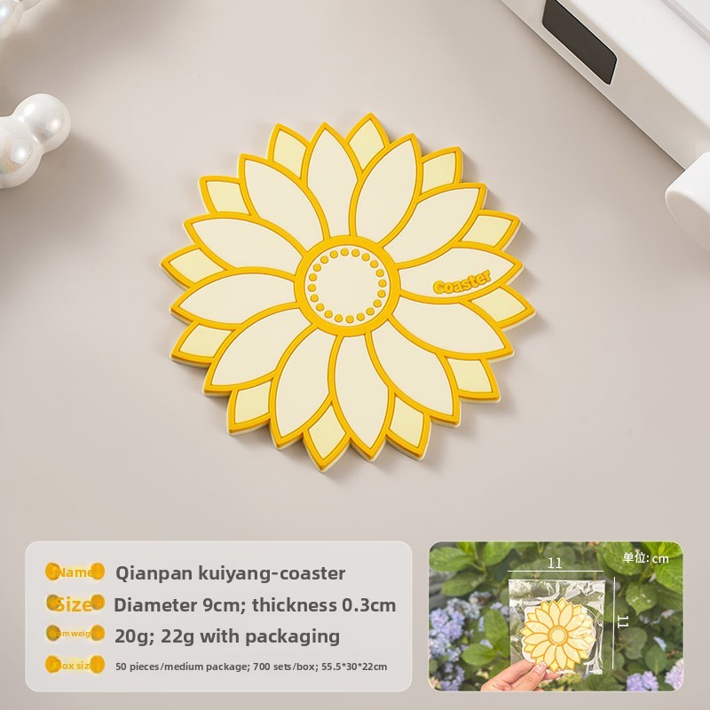Miếng lót cách nhiệt hình bông hoa | Đế lót nồi, lót ly silicone chống trượt chịu nhiệt cao | Phụ kiện trang trí nhà bếp dễ thương