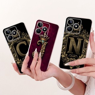 Dành Cho Realme Note 50 Ốp Lưng Sang Trọng A Z Chữ Silicon Mềm Cặp Đôi Ốp lưng Realme C60 C51 C51s C53 Narzo N53 Ốp Lưng Mới