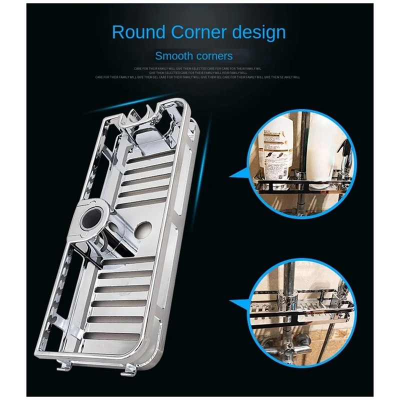 1 Cái Đa Năng Tổ Chức Phòng Tắm Nâng Cần Có Thể Tháo Rời Đế Bạc ABS Không Khoan Xà Phòng Giá Đỡ Khay Tắm