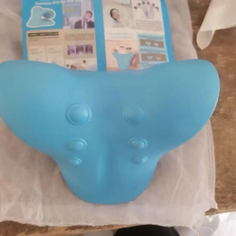 Gối Massage Cổ Vai Gáy - Gối Cổ Chất Liệu Cao Su Non Hỗ Trợ Giãn Cơ, Giảm Đau Mỏi, Thư Giãn Cột Sống Tại Nhà