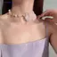 Ngọc Trai Lãng Mạn Choker Camellia Nelace Dây Xích Xương Đòn Mùa Hè Với Vải Hoa Ngọc Trai Cho Nữ Trang Sức Tiệc Tối MỚI