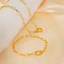 Thời trang, thích hợp, tối giản thép không gỉ và thép titan mạ vàng 18K, vòng tay dây chuyền kẹp giấy cao cấp và trang sức vòng cổ