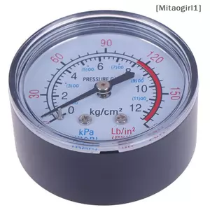 Đồng hồ đo áp suất không khí thanh 13mm 1 / 4 bsp tỷ lệ đôi cho máy nén khí [Vn]