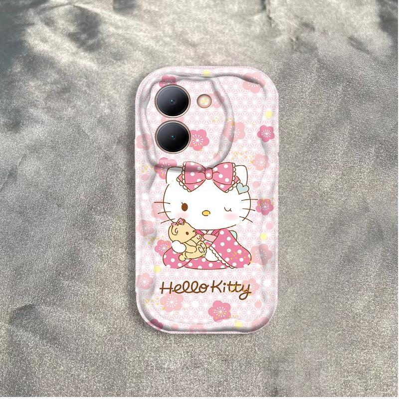 Vỏ Silicon Hoạt Hình Cho VIVO Y28 Y36 4G Y27S Bảo Vệ 3D Vỏ Điện Thoại Mềm TPU Kitty Sinh Viên Chống Sốc