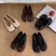 TT Sweet Split Toe Ballet Giày Nữ Slip-On Bowknot Giày Tất Cả Trận Đấu Satin Pig Hoof Giày