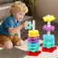 AA 1 Bộ Bé Quay Staing Đồ Chơi Xếp Hình Montessori Xoay Cầu Vồng Tháp Trẻ Em Phát Triển Kỹ Năng Vận Động Trò Chơi Trẻ Em Tặng VN