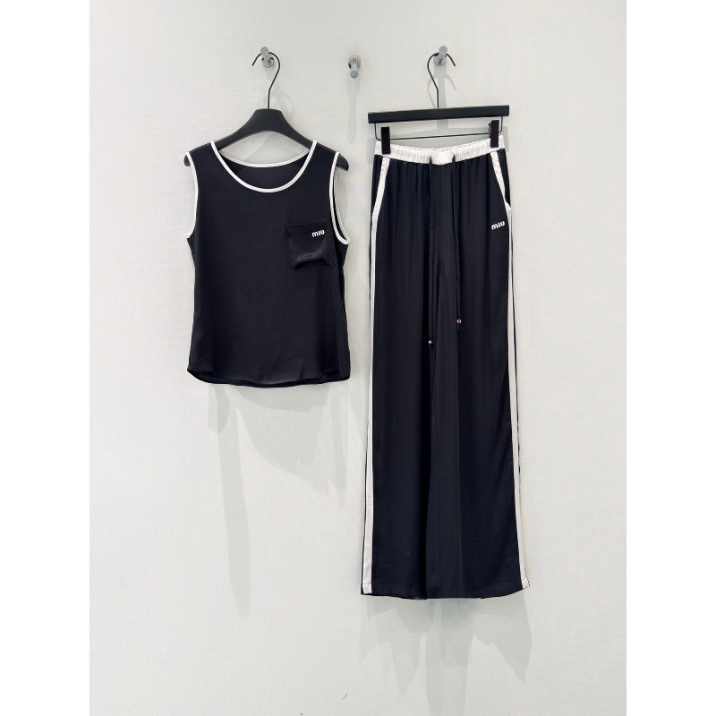 Bộ đồ nữ mới có áo sơ mi và quần lụa Twill có ve áo