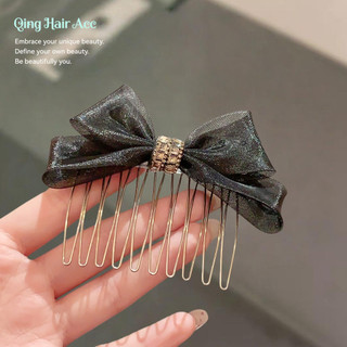 Chèn Lược Nữ Nơ Đen Kẹp Tóc Hàng Ngày Lưng Đầu Tấm Tóc Lên Xuống Lược Tóc Gãy Lược Mũ Đội Đầu