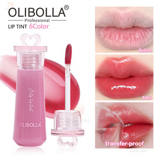 OLIBOLLA Khóa Màu Chống Dính Cốc Thạch Nước Son Bóng Dưỡng Ẩm Môi Thỏ Đen