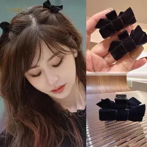 PNPIA- 1 Nơ Ngọt Ngào Tóc Nhỏ Vuốt Kẹp Công Chúa Nhung Nơ Tóc Móng Vuốt Kẹp Mũ Bé Gái Nữ Hàn Quốc Phụ Kiện Tóc