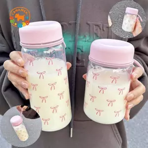 CANAMEK Nơ Nhựa Cốc Nước Sinh Viên Di Động Lạnh Uống Cà Phê Nước Sữa Di Động Dung Tích Lớn Cốc Nước CSF