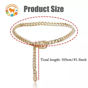 CANAMEK 1 Dây Xích Nữ Dây Xích Kim Loại Dây Xích Đầm Thắt Lưng Dây Kim Loại Có Thể Điều Chỉnh CSF