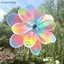AA 1 Mảnh Hai Lớp Màu Phim Đổi Màu Dazzling Cối Xay Gió Xoay Gió Spinner Cổ Phần Đứng Bãi Cỏ Hoa Pinwheel VN