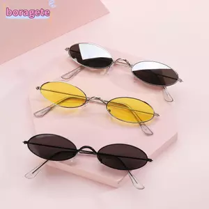 BORAGETE Vintage Shades Thiết kế thời trang Phụ kiện khung nhỏ Kính mắt
