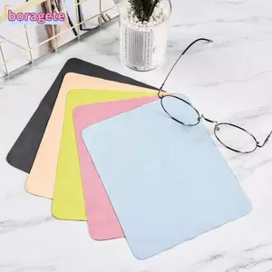 BORAGETE 5 / 10 chiếc Vải làm sạch sợi nhỏ, Máy làm sạch kính bằng vải ống kính nhiều màu, Phụ kiện kính mắt da lộn bằng sợi siêu mịn Khăn lau màn hình