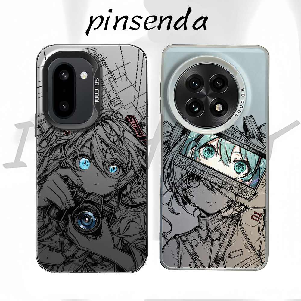 Dành Cho OnePlus 15 13 13T 13R Ace 6 6T / Ace 5 Pro Nord 5 Ace 3 / 2 2V “Miku ” Vỏ Điện Thoại / Micro Mờ / Lưng Cứng Mềm / 1 + 12 / 11 Vỏ Chống Sốc