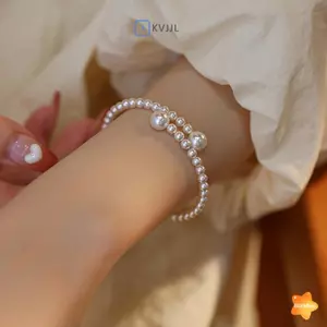 Vòng tay ngọc trai giả Vòng tay ngọc trai co giãn Vòng tay ngọc trai dành cho nữ Quà tặng trang sức cô dâu mới