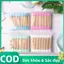 Trong Kho 100 cái/lốc/Túi Kẹo Màu Sắc Đôi Đầu Bông Gạc Bông Thanh Trang Điểm Công Cụ Cá Tuyết
