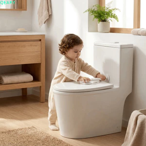 Khóa nắp bồn cầu QEARY, Khóa cấu trúc khóa Khóa an toàn nhà vệ sinh chống mài mòn, Thiết kế tự dính bằng nhựa nhẹ đa năng Bảo vệ thú cưng