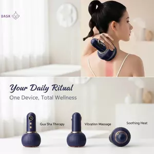 Máy mát xa bụng có thể sạc lại USB 9 cấp độ để ép nóng và có thể điều chỉnh Guasha Cupping Cường độ tay và chân Massage cầm tay