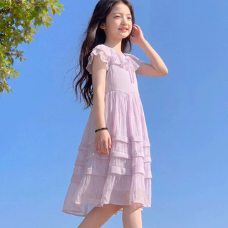 Đầm bé gái bèo tầng ngọt ngào - Váy công chúa dáng rộng nhẹ mát, phong cách Hàn Quốc mùa hè