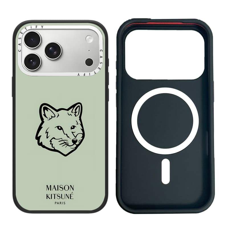 CASECASE X Fox Head Mềm Bạc Hà Ốp Lưng Máy Ảnh Màu Trắng Vòng Phiên Bản Mờ Đen Cứng Hút Từ Tính Tác Động Dành Cho Apple IPhone 13 14 15 16 17 Pro Max Air Plus Có Hộp