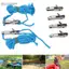 Belleshopp Dụng cụ siết dây YUEHISY với khả năng điều chỉnh dây dễ dàng Con lăn hợp kim biển & thép không gỉ Phù hợp với dây thừng 3 mm/4 mm Hộp lưu trữ 4 gói