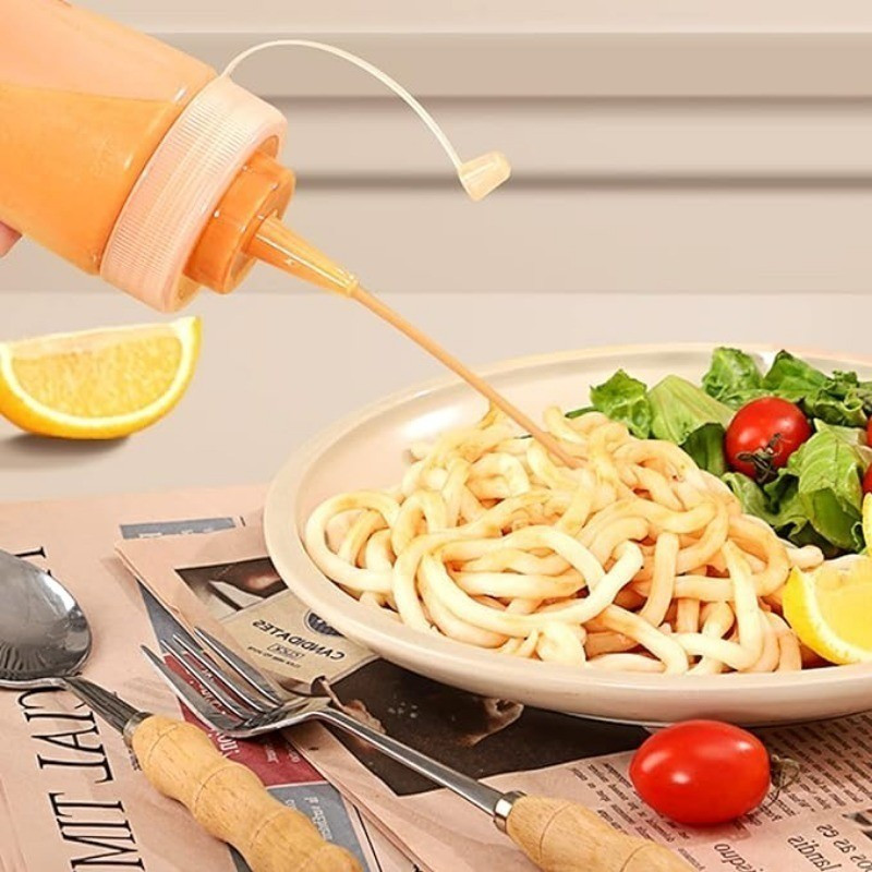 Bình Bóp Gia Vị Lỏng 240-1000ML Có Cân / Sốt Salad Chai Dầu Đựng Gia Vị