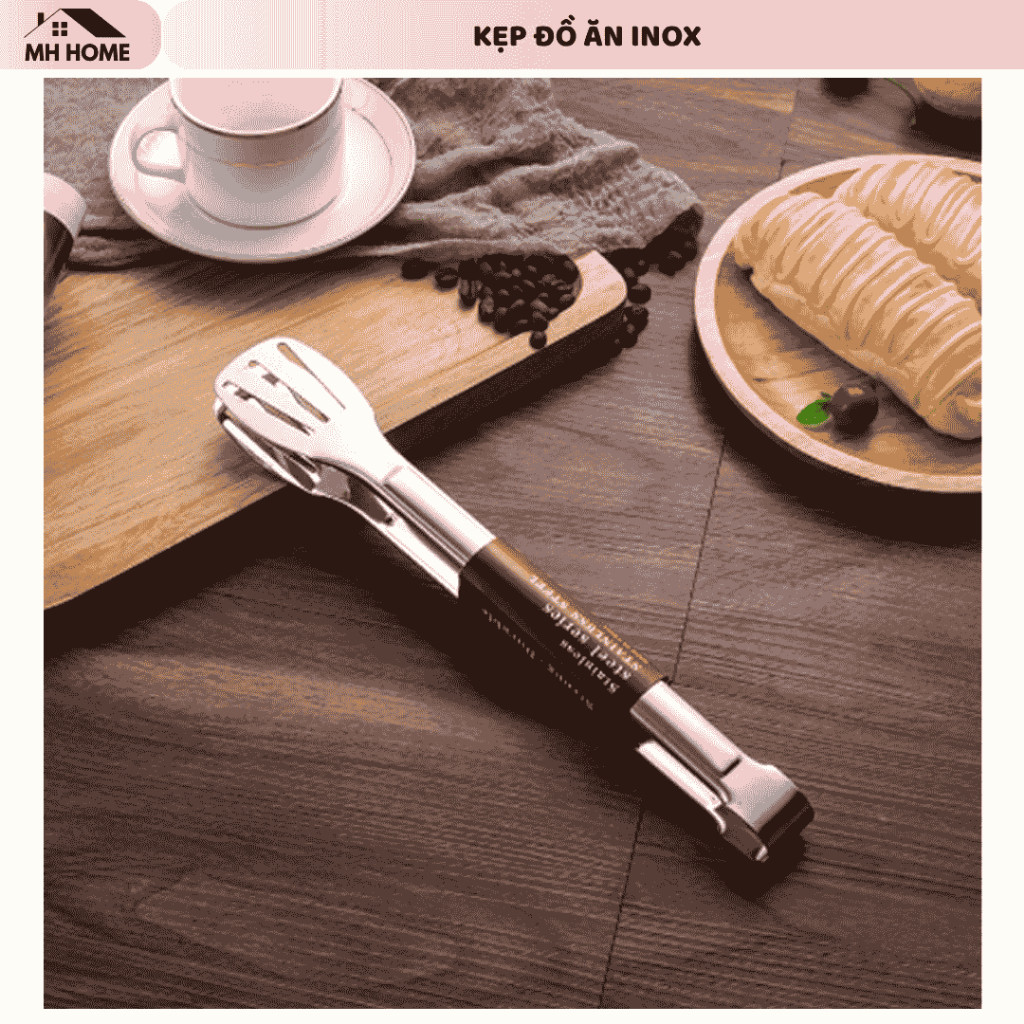 [Loại To Dài]Kẹp Gắp Thức Ăn Inox Cao Cấp. Kẹp Gắp Đồ Nướng BBQ Gắp Thịt Tiện Lợi Chống Nóng