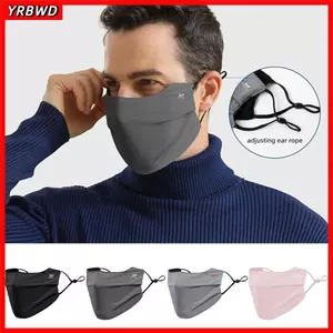 Mặt chống nắng YRBWD, Tấm che mặt bằng Nylon Tấm che mặt UV thoáng khí, Màu trơn hợp thời trang có thể giặt được Mặt lụa băng có thể tái sử dụng ngoài trời