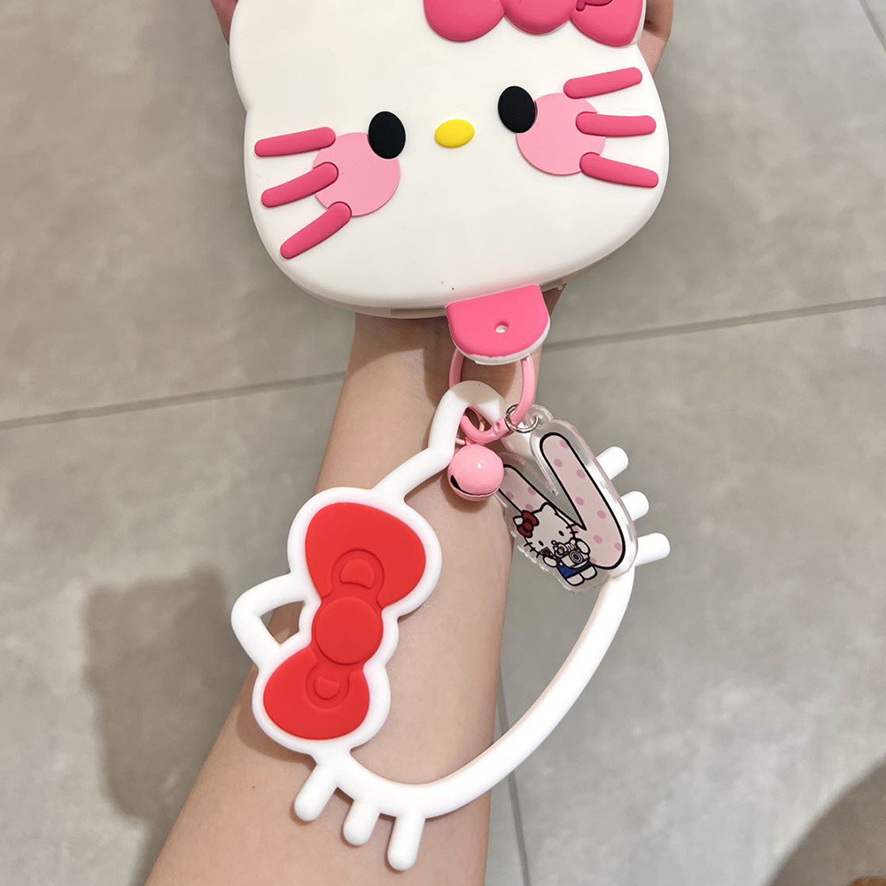 Hello kitty Điện Thoại Di Động Mặt Dây Chuyền Phong Cách Mới Sanrio sanri Cùng Phong Cách Mèo Mặt Dây Chuyền Kitty Dây Đeo Tay Đa Năng Silicon