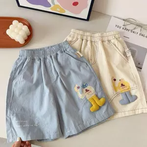 Trẻ Em (80-120) Mùa Hè Phong Cách Mới Phù Hợp Với Hoạt Hình Hợp Thời Trang Dệt Phong Cách Mỏng Quần Năm Điểm
