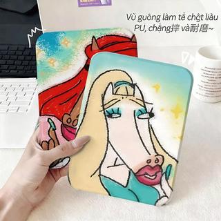 Gương gấp trang điểm họa tiết ngựa nghệ thuật mini để bàn dễ mang du lịch