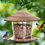 FUHUIOT Chim Ăn Gazebo Loại Nhà Trạm Thức Ăn Cho Thú Cưng Sân Vườn Ngoài Trời Đồ Dùng Cho Chim