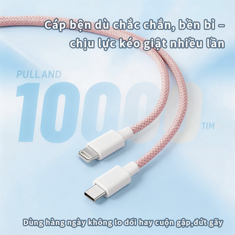Sạc nhanh 20.W (Bộ chuyển đổi PD20.W) Cáp Type-c USB tương thích ip phụ kiện điện thoại ip6-14prmax