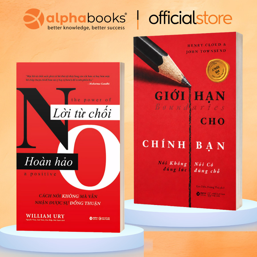 Sách - Lẻ/Combo: Giới hạn cho chính bạn + Lời Từ Chối Hoàn Hảo (Alpha books)