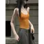 Áo yếm đính cườm in chấm bi phong cách Hàn Quốc dành cho nữ mùa hè Phong cách mới Slim-fit Slimmer Look White Top