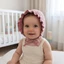 IFASIN Muslin Baby Bonnet, 100% Cotton Ruffle Mũ Beanie Trẻ Sơ Sinh, Vintage Mềm Thoáng Khí Gạc Chin Dây Đeo Mũ Bé Gái Bé Trai Mùa Hè Thu