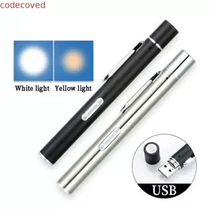 MCODECOVED LED Bút Đèn Bỏ Túi Kẹp Cắm Trại Đèn Pin Đèn Pin Đèn Pin Led Mini Bút LED Inox Bác Sĩ Y Tá Bút