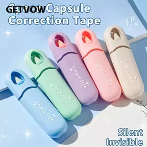 GETVOW 5 Cái / bộ Băng Chỉnh Sửa, Im Lặng Vô Hình Trắng Ra Băng, Không Gian Mịn Viên Giấy Chính Hãng Hiệu Chỉnh Màu Con Lăn Quà Tặng
