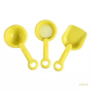 Exhila Kids Sand Play Tool 3 Miếng Đồ Chơi Lâu Đài Cát Đi Biển Có Xẻng Muỗng Cho Ngoài Trời