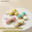 # HB # Light Up Steamed Bun Móc khóa Clier Giảm căng thẳng Đồ chơi Fidget dễ thương để nghiên cứu công việc giảm lo âu.
